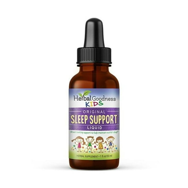 Kids Sleep Support Liquid Extract - Natural Kids Plant Based Herbal Sleep Aid, with Chamomile, Guava Leaf - 1oz - Herbal Goodness