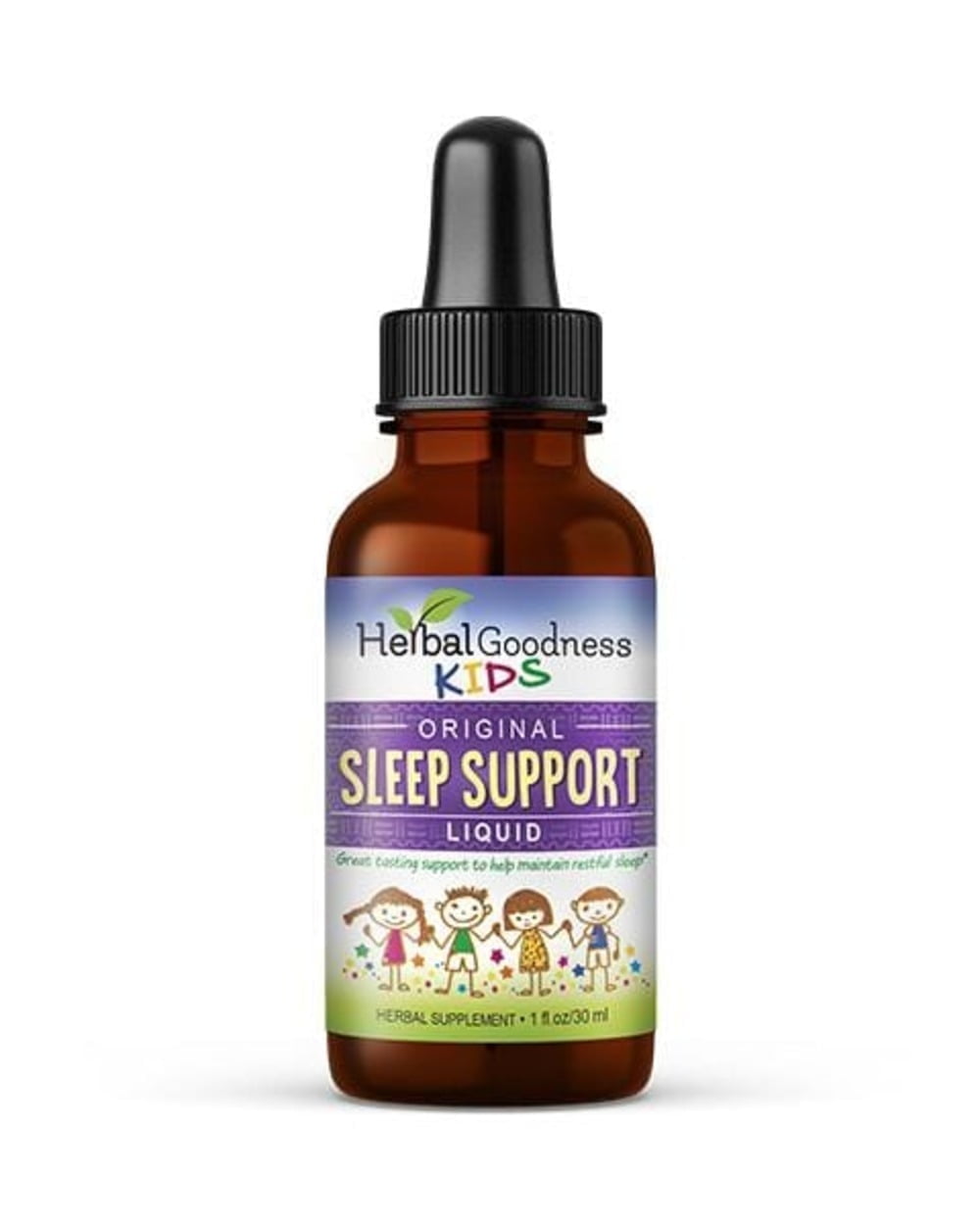 Kids Sleep Support Liquid Extract 1fl.oz- Natural Kids Plant Based Herbal Sleep Aid, with Chamomile, Guava Leaf - Herbal Goodness
