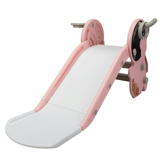 Kids Slides, Toddler Slide for Indoor Use,Pink+White, Pink+White Outdoor Kids Slides,Polypropylene Indoor Kids Slides, Toys, Kids Slides Toddler Slide for Indoor Use,Pink+White