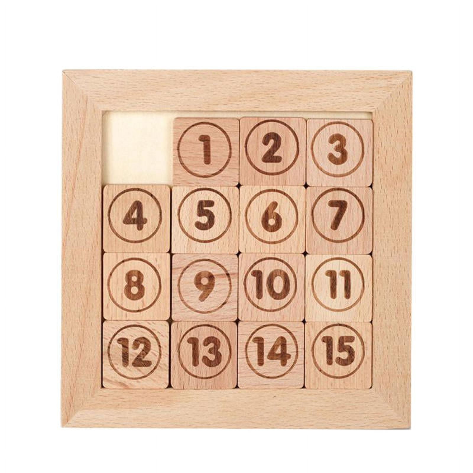 Kids Sliding Block Klotski Brain Teaser Wooden Puzzle Gift Sliding