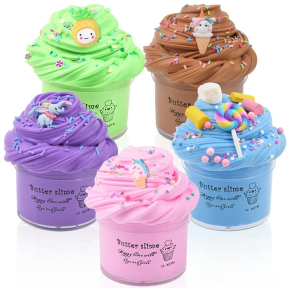 Kids Slime Toys Age 5 6 7 8 9 Slime Making Kits for 5-11 Year Old Girls Boy Kids Gifts Birthday Presents for 5-6-7-8-9-10 Year Olds Girl Cloud Slime Charms Set for Child Kids Girls Age 4 5 6 7 8 9