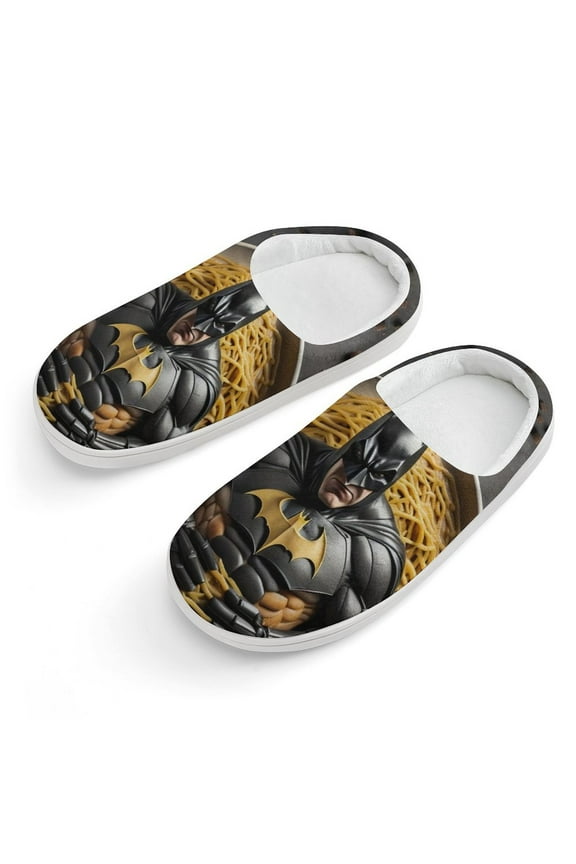 Kids Slippers Boys Batman Noodles Slippers for Kids Boys,Soft Plush Cute Slippers Non-Slip Toddler Warm House Slippers Little Kids Cartoon Slippers Indoor Outdoor