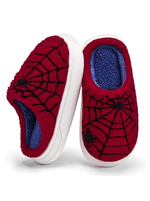 Kid Cotton Slipper for Toddler Boys Girls, Soft Plush Cute Fuzzy Winter Slide House Slippers, Warm Non‑Slip Thick Sole Footwear for Little Kid & Big Kid