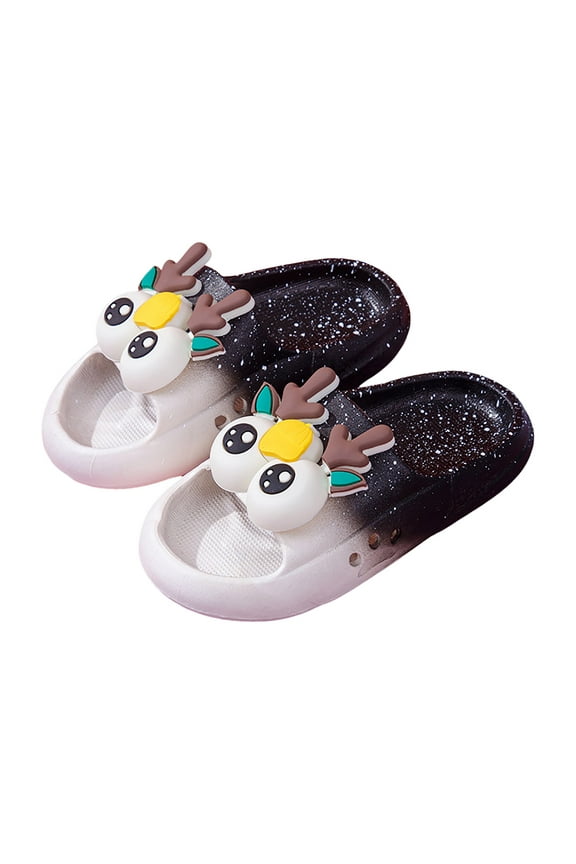 Kids Slippers for Girls Kids Double Buckle Cloud Slides Boys Girls Soft EVA Thick-Sole Sandals Breathable Unisex Slippers Lightweight Beach Pool Shower Shoes