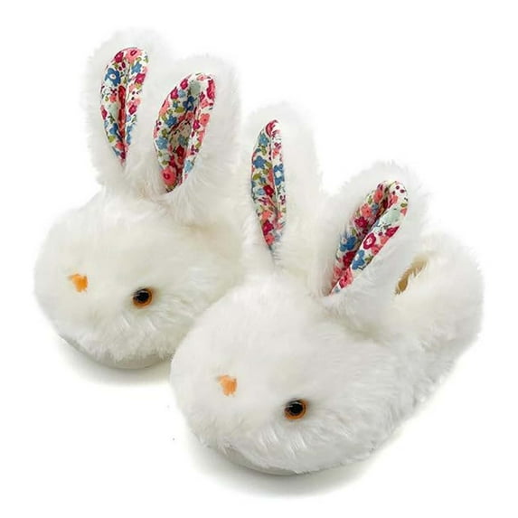 Kids Slippers Girls Kids Toddler Winter Slippers Warm Cozy Cartoon Bunny House Shoes Indoor Outdoor Soft Lined Booties Toddler Slippers White 180