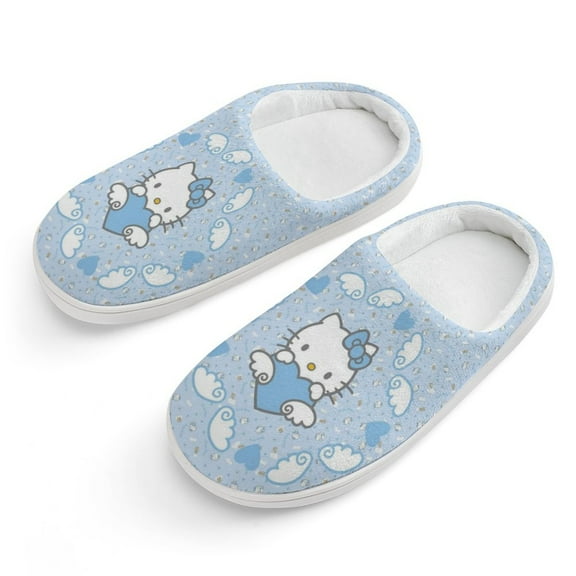 Kids Slippers Hello Kitty House Slippers Warm Soft Plush Slipper Anti-Slip Winter Fluffy House Shoes for Boys Girls