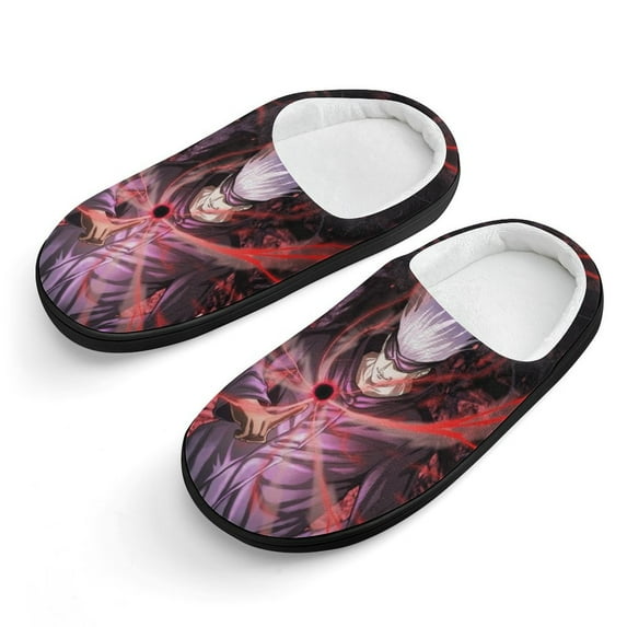 Kids Slippers Jujutsu Kaisen House Slippers Warm Soft Plush Slipper Anti-Slip Winter Fluffy House Shoes for Boys Girls