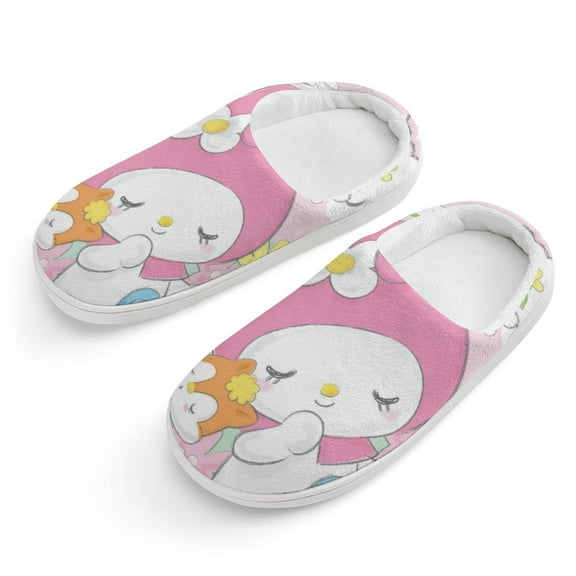 Kids Slippers Kuromi And My Melody House Slippers Warm Soft Plush Slipper Anti-Slip Winter Fluffy House Shoes for Boys Girls