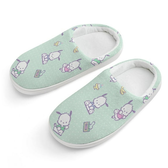 Kids Slippers Pochacco House Slippers Warm Soft Plush Slipper Anti-Slip Winter Fluffy House Shoes for Boys Girls