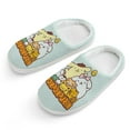 thumbnail image 1 of Kids Slippers Pompompurin House Slippers Warm Soft Plush Slipper Anti-Slip Winter Fluffy House Shoes for Boys Girls, 1 of 7