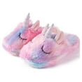 thumbnail image 1 of Kids Slippers Unicorn Cute House Slippers Memory Foam Girls Fuzzy Slides, 1 of 3