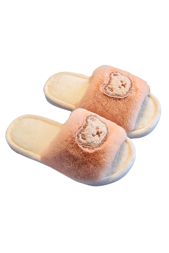 Kids Slippers for Girls Girls Bow Slippers Cute Flip Flops Summer Cushion Thick Sole Large Bow Kawaii Platform Cloud Slides Home Sandals