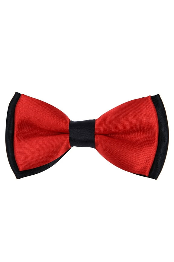 Kids Small 2-Tone Adjustable Tuxedo Neck Bowtie Bow Tie