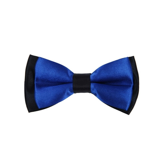Kids Small 2-Tone Adjustable Tuxedo Neck Bowtie Bow Tie
