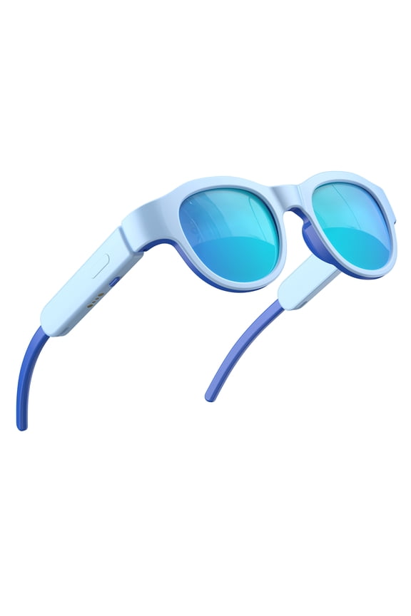 Kids Smart Bluetooth Open-Ear Audio Sunglasses with UV400 Protection, Blue