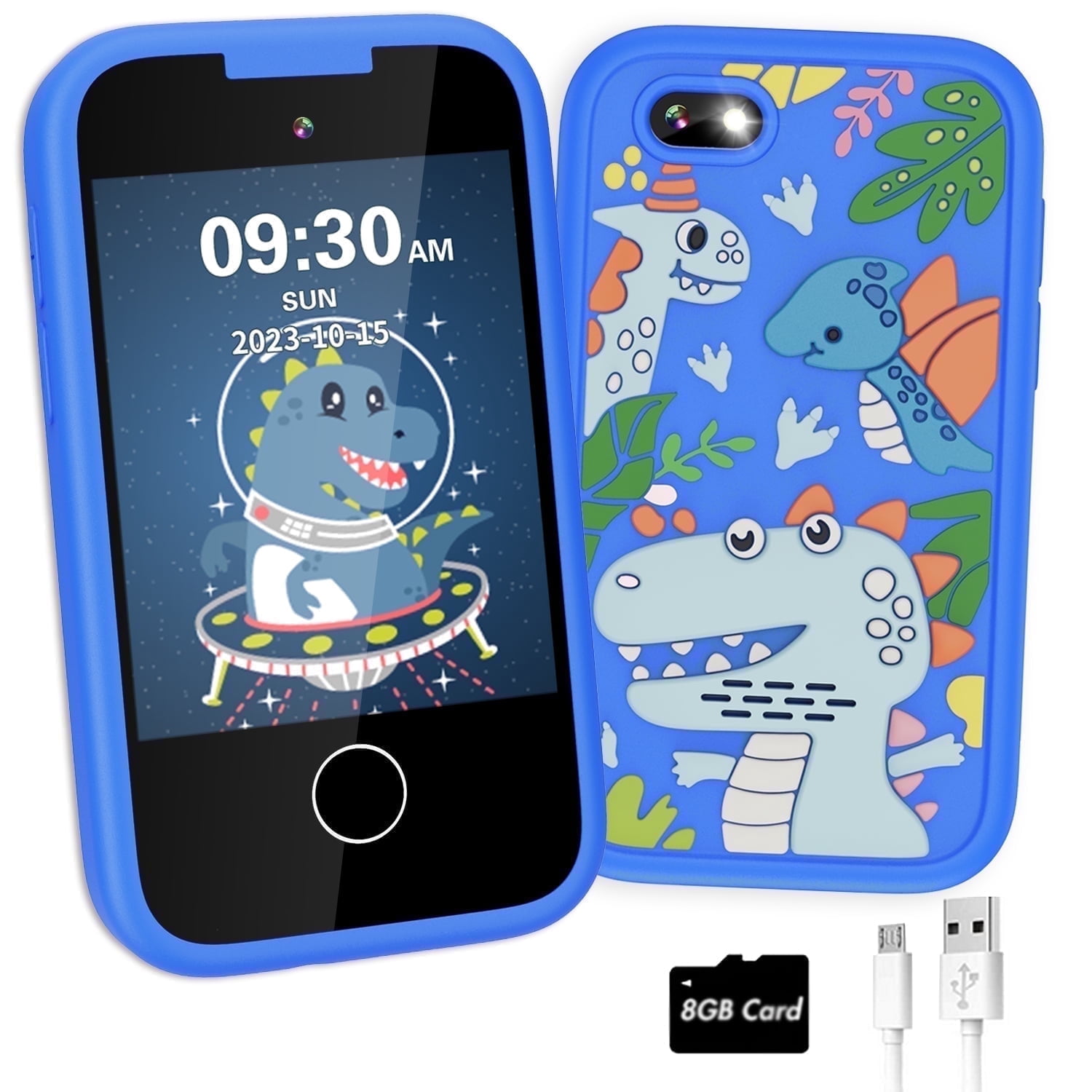 Kids Smart Phone for Boys Touchscreen Kids Phone Unicorn Gifts for Boys Age 6-8 with Dual Camera Music Game Learning Toy Phone Christmas Birthday Gifts for 3 4 5 6 7 8 Year Old Girls with 8G SD Card