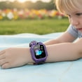 thumbnail image 1 of Kids Smart Phone Watch for Boys & Girls (Purple) - 2 Way Call, LBS Positioning, IP67 Waterproof, Touch Screen with Camera, E - book & Long Battery Life (3 - 12 Years Old), 1 of 8