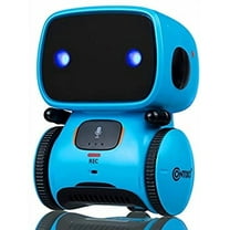 Kids Smart Robot Toy Mini Robot Talking Singing Dancing Interactive Voice Control Touch Sensor Speech Recognition Infant Toddler Children Robotics - R1 Blue