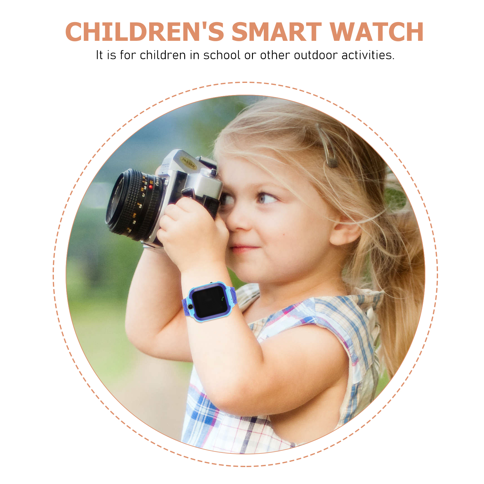 Kids Smart Watch 1.44 Inch Screen Waterproof Smart Child Watch SOS