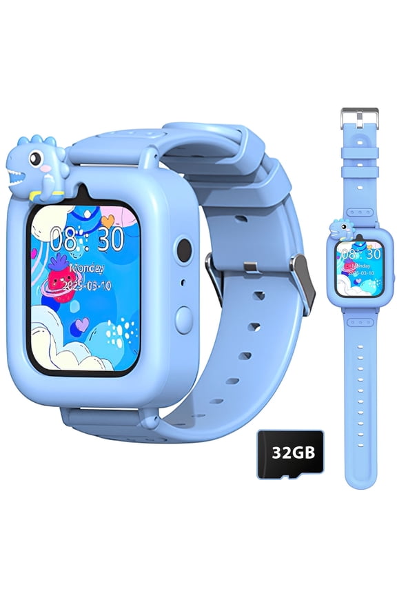 1.83" Kids Smart Watch for Girls HD Touch Screen with 39 Educational Games, Camera, Pedometer, Alarm Clock, ABC LeaLearning, Music Player, Birthday Gift for Boys Girls Ages 5-12 with 32GB Memory Card