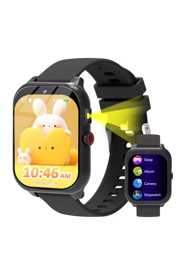 Kids Smart Watch, 1.83" Touch Screen with Pedometer, Sleep Tracker , Black