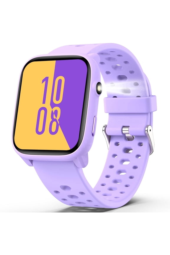 Kids Smart Watch 1.85" Upgrade - Fitness Tracker with Heart Rate Sleep Monitor Pedometer, 100+ Sports Modes, 12 Puzzle Games, Activity Tracker for Boys Girls Teens Aged 6-15 Outdoor Fun (Purple)