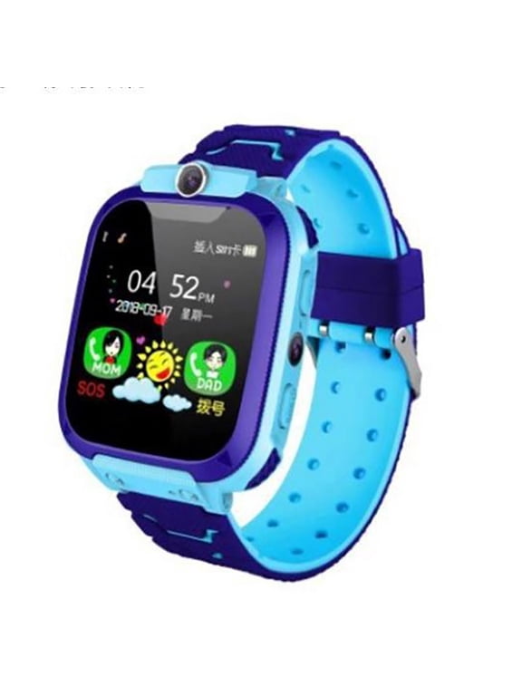 Kids Smart Watch with GPS Tracker & Two-Way Calling, 1.44" HD Touch Screen, Parental Controls, IPX6 Waterproof, SIM Card Compatible, Perfect for Boys & Girls Ages 3-12, Blue