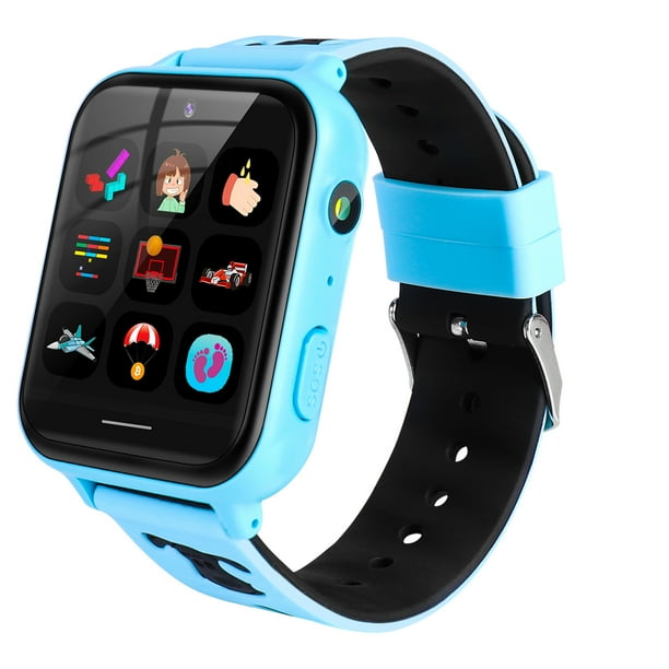 Kids Smart Watch Phone HD Touch Screen Smartwatch with Music MP3 Player Video Recorder Camera Games SOS Build in 1GB SD Card Sport Wrist Watch for Age 3 14 Boys Girls Gifts Blue