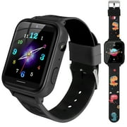 Kids Smart Watch Phone, Music Player Smartwatch with Games Cell Phone SOS Video Calculator Touch Screen Build-in 1GB SD Card Sport Wrist Watch for Kids Boys Girls Gifts  with Replace Strap