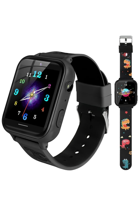 Kids Smart Watch Phone, Music Player Smartwatch with Games Cell Phone SOS Video Calculator Touch Screen (Build-in 1GB SD Card) Sport Wrist Watch for Kids Boys Girls Gifts ( with Replace Strap)