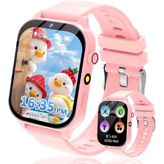 Kids Smart Watch ,Smartwatch for Kids with Cameras 18 Games Videos Music Pedometer Record Alarms, Christmas Birthday Gift for Girls