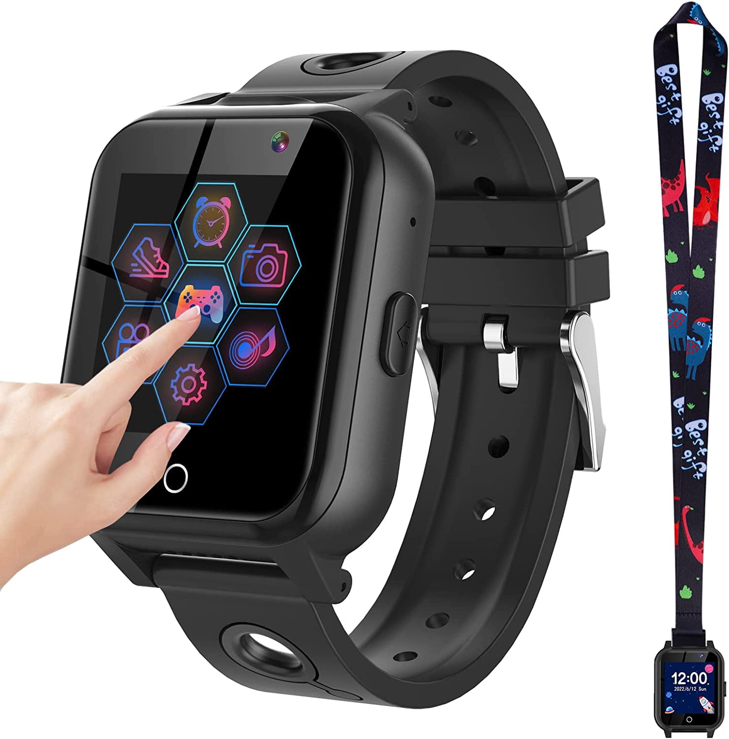 Kids Smart Watches for Boys Girls Digital Wrist Watch Touch Screen Cellphone Smart Watch with Games Camera Video Recording Music Player Learning