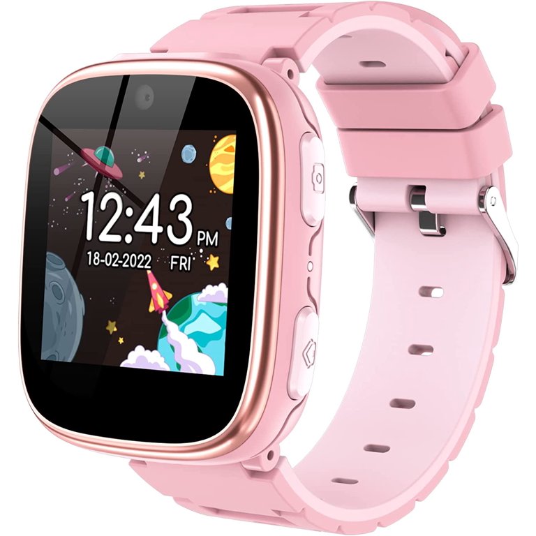 Kids Smartwatches Toys for Kids - Sports Watches with Audio Stories  Pedometer 15 Games Camera Alarm Clock Video Music Player Flashlight  Birthday Gift for Boys Girls 4+ (Pink) 