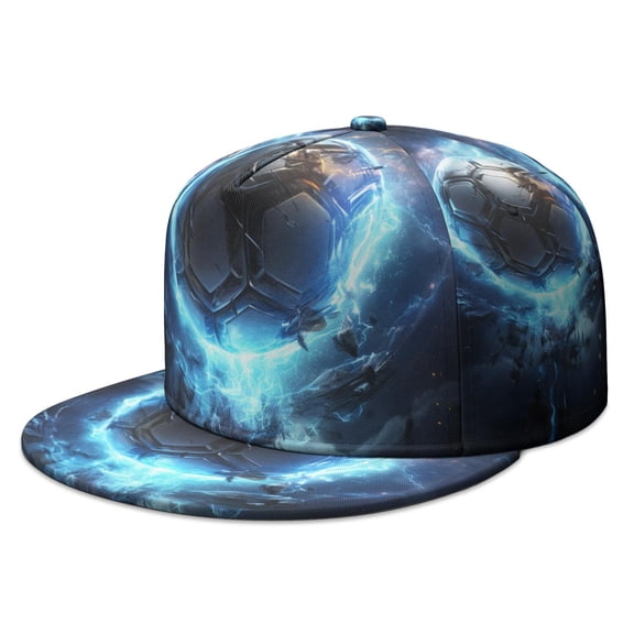 Kids Snapback Hat - Flat Brim Baseball Cap for Boys, Teens - Adjustable Sporty Design with Full Panel Print