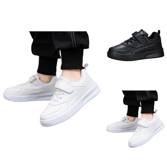 Kids Sneakers Boys and Girls Lightweight Sports Leather Shoes For School Running Play Casual Athletic Footwear