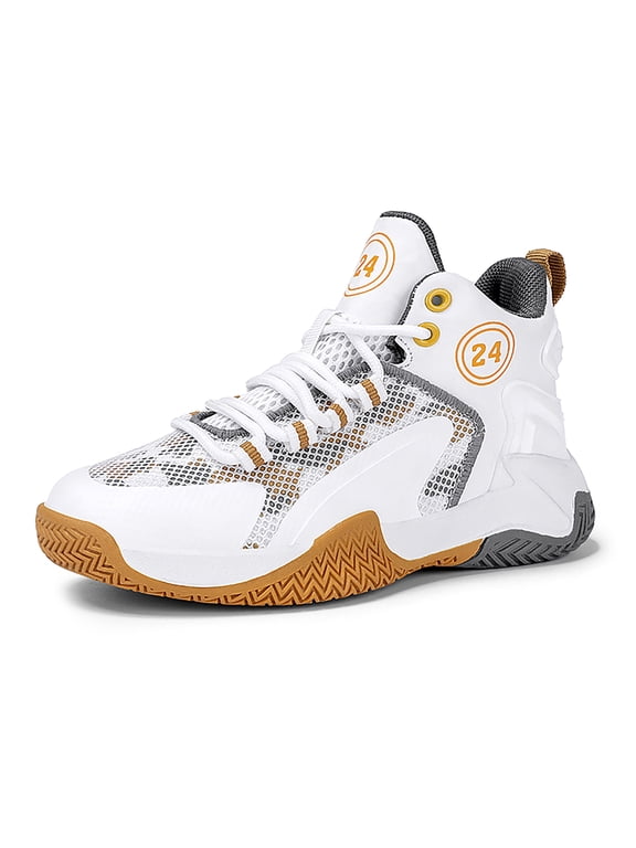 Kids Basketball Shose Breathable Mesh Non Slip Sport Sneakers for Boys Girls
