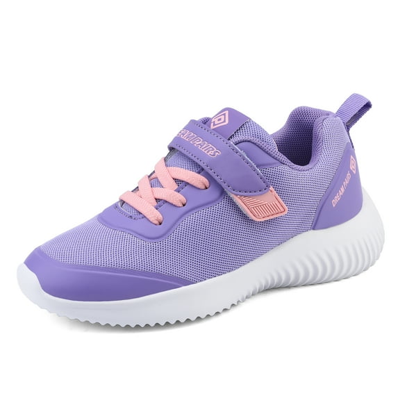 Kids Sneakers Girls Boys Running Shoes Outdoor Indoor Sports Athletic Shoes Dream Pairs CONTACT-K PURPLE/PINK Size 10
