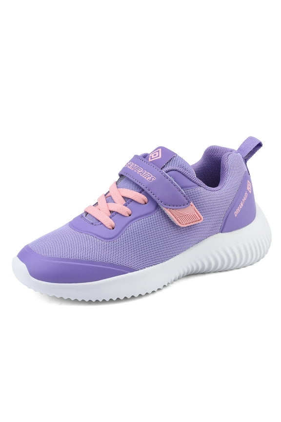 Kids Sneakers Girls Boys Running Shoes Outdoor Indoor Sports Athletic Shoes Dream Pairs CONTACT-K PURPLE/PINK Size 2