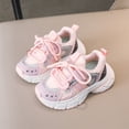 thumbnail image 1 of Kids Sneakers, Girls Running Shoes, Kids Running Shoes, Basketball Shoes, Casual Sneakers for Girls Lace-Up Girls Breathable Athletic Running Shoes Boys Non Slip Casual Sports Shoes, Pink US-5C/EU-21, 1 of 7