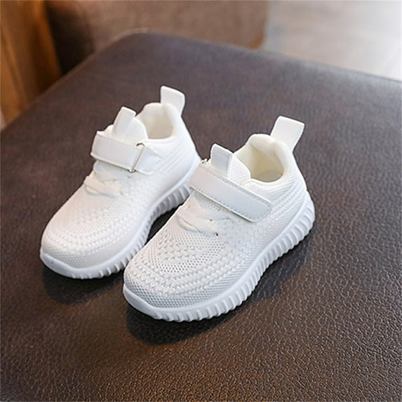 Kids Sneakers Kids Boys and Girls Summer Breathable Lightweight Socks Shoes Toddler Soft Casual Sneakers Girls Shoes White 18 Months-24 Months