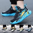 thumbnail image 1 of Kids Sneakers Lightweight Breathable Running Shoes Non Casual Sports Shoes Boy Shoes Black 6 Years-7 Years, 1 of 1