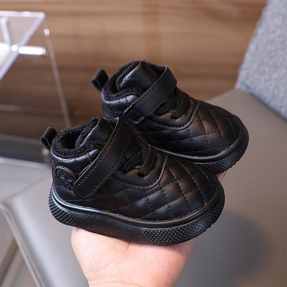 Kids Sneakers, Shoes for Kids, Kids Boots, Kids Shoes, Girls Boots Toddlers Kids Fashion Leather Lace-Up Booties 2026 Fall Winter Comfortable Soft Ankle Snow Boots, Black US-1.5C/EU-17