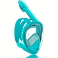 Kids Snorkel Mask Full Face, Snorkeling Set with Camera Mount, 180