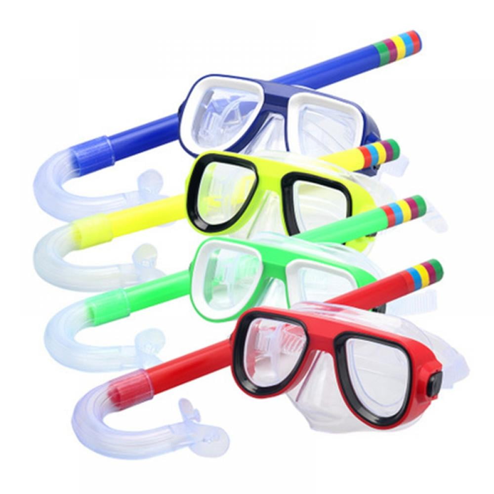 Kids Snorkel Set, Children Anti-Fog Diving Mask Swimming Goggles Semi-Dry Snorkel Equipment Snorkeling Packages Swimming Gear Age 4 Plus for Youth Boys Girls Rose Red