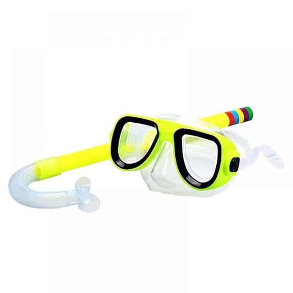 Kids Snorkel Set, Children Anti-Fog Scuba Diving Mask Swimming Goggles Semi-Dry Snorkel Equipment Snorkeling Packages Swimming Gear for Youth Boys Girls Age 5-12