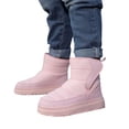 thumbnail image 1 of Kids Snow Boots Boys Girls Waterproof Thicken Warm Furry Lined Mid Calf Platform Winter Booties, 1 of 9