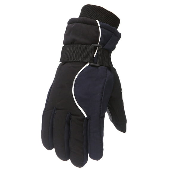Kids Snow Gloves Boys Girls Snow Winter Gloves Outdoor Skating Snowboarding Windproof Warm Durable Print Ski Gloves Black,One Size