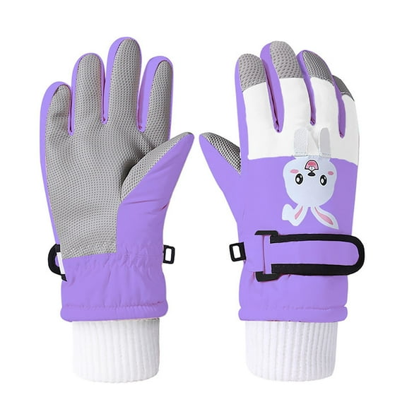 Kids Snow Gloves Children's 2024 Winter Thick Velvet Cycling Skiing Cold Gloves Cycling Cold Warmth Snow Gloves for Kids