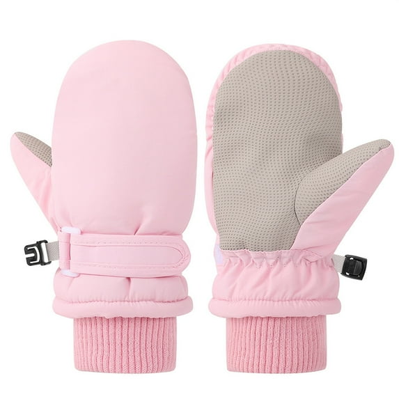 Boys Snow Gloves Warm Lined Waterproof Gloves Kids Outdoor Ski Gloves for Ages 2-4 Years Boys Girls