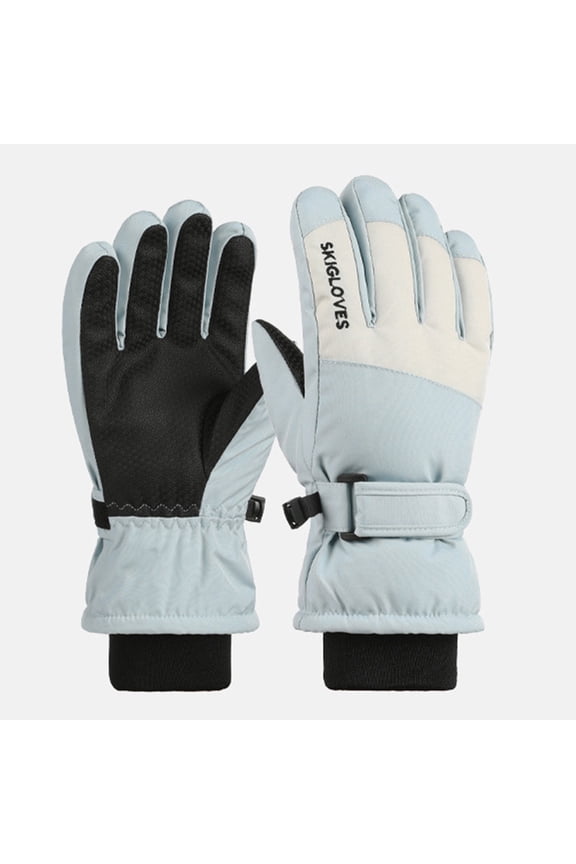 Kids Snow Gloves Toddler Kids Boys Girls Soft Warm Wool Lined Gloves Full Finger Children Thermal Knit Gloves Size 6-12 Years